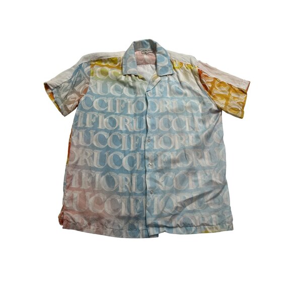 Fiorucci Monogram Bowling Shirt in Orange - Picture 1 of 4